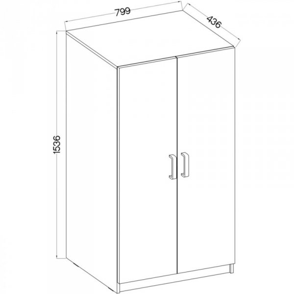 Szafa z półkami MALTIS MT07 dąb artisan