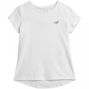 Koszulka dla dziewczynki 4F biała HJZ21 JTSD001 10S