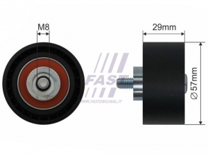 FÜHRUNGSROLLE  STEUERUNG FIAT DOBLO 09> 57X29/35X8.5