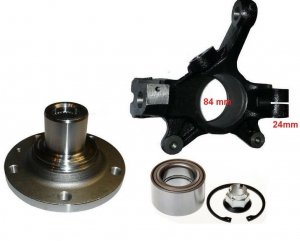 Achsschenkel + OE Radlager + Nabe RENAULT MASTER II vorne rechts 16` 24mm nach 2006