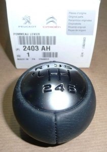 ORIGINAL Schalthebel Schalthebelknauf Citroen C3 C4 C5 Peugeot 307 308 407 6 Gänge 2403AH