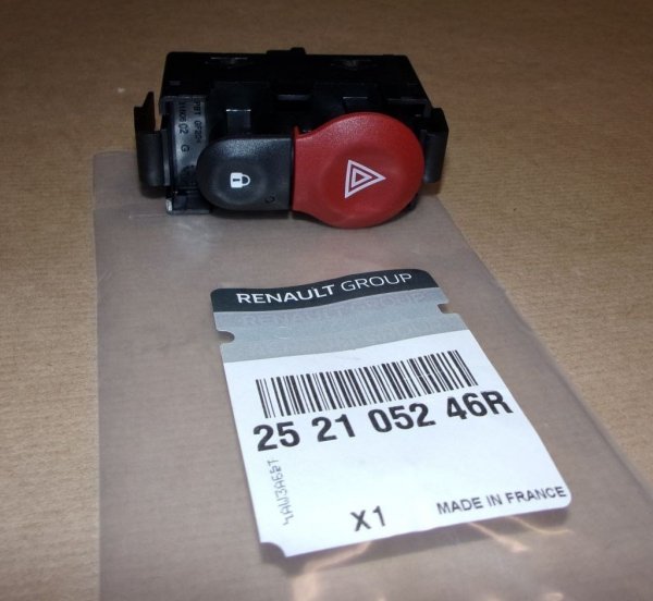 ORIGINAL Warnblinklicht Schalter für RENAULT KANGOO II 252105246R