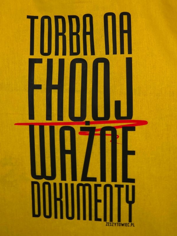 Torba zakupowa : Na fhooj ważne dokumenty!