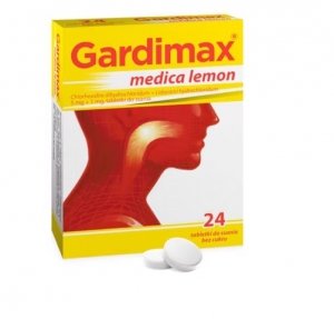 Gardimax medica lemon, 5 mg +1 mg, 24 tabletki do ssania