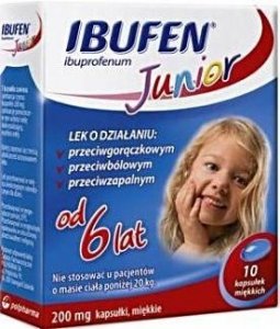 IBUFEN JUNIOR 0,2g x 10 kapsułek