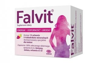 Falvit, witaminy i minerały dla kobiet, 30 tabletek