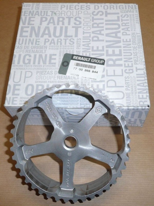 Original  Poulie d'arbre à cames Renault Megane 1.9D/TD 96|} diamètre intérieur-12,70mm diamètre extérieur-120mm 40 dents largeur-31mm clavette moteur F8Q ,  7700866844