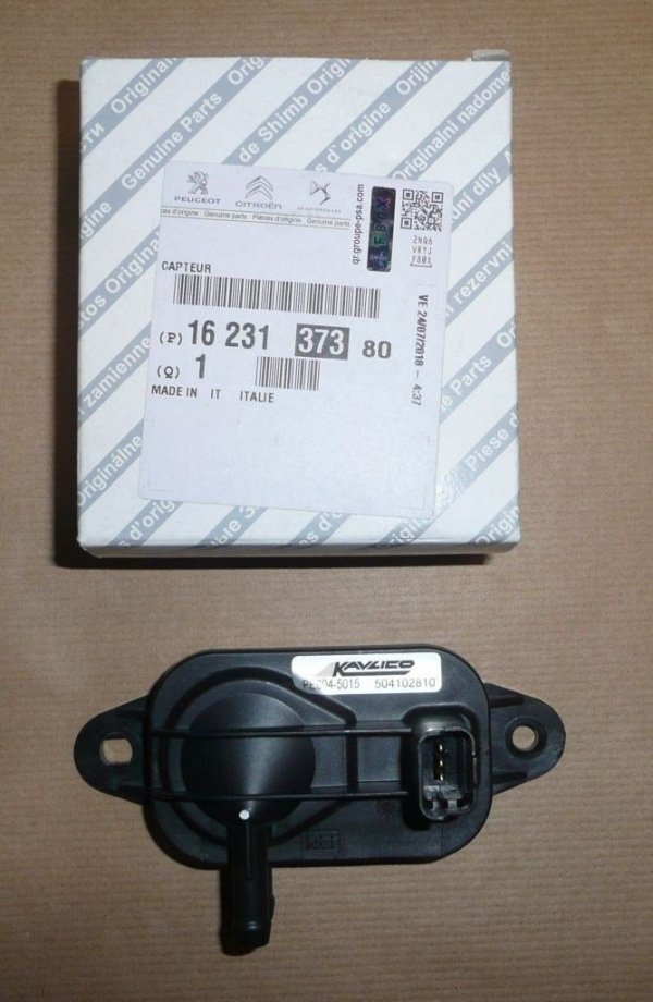 Capteur de pression d'échappement d'origine pour la régulation de la pression différentielle Fiat Ducato Peugeot Boxer Citroën Jumper, 1623137380, 504102810