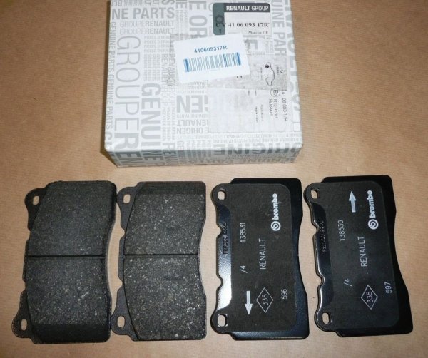 Original PLAQUETTES DE FREIN AVANT pour RENAULT MEGANE III RS , 410609317R