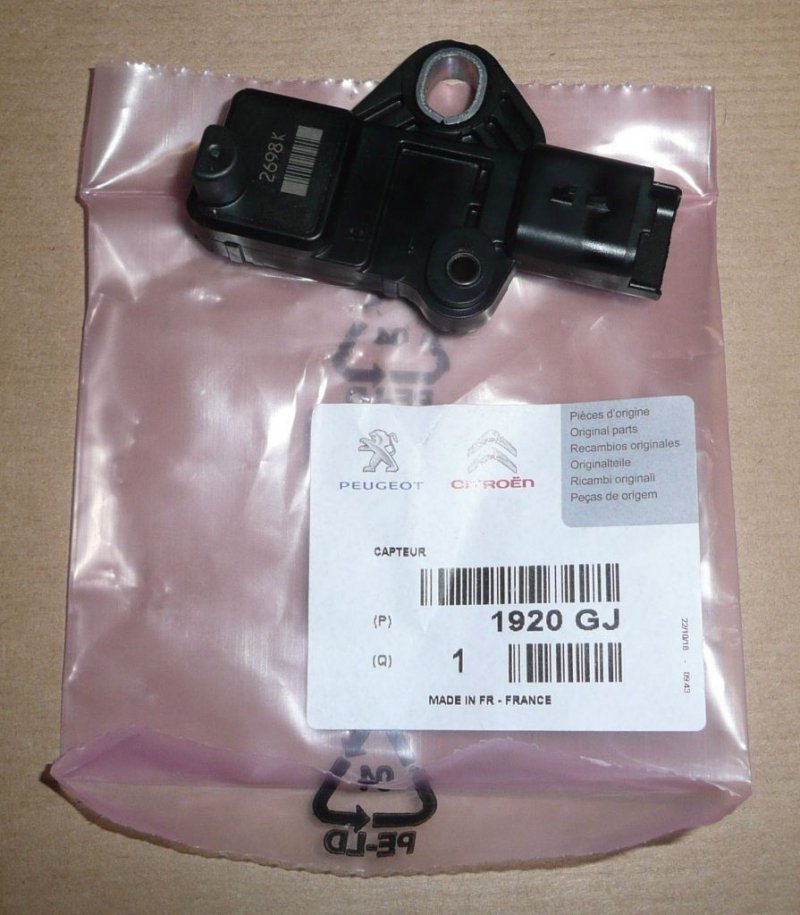 Capteur de position du vilebrequin Peugeot 308, 508 2.0 HDI, 1920.GJ, 1920GJ