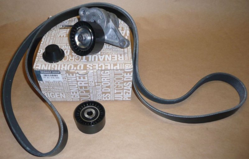 Original  kit tendeur de courroie d'alternateur Renault Trafic II 2.0 dCi Renault Laguna II, Renault Espace IV ,  7701476645