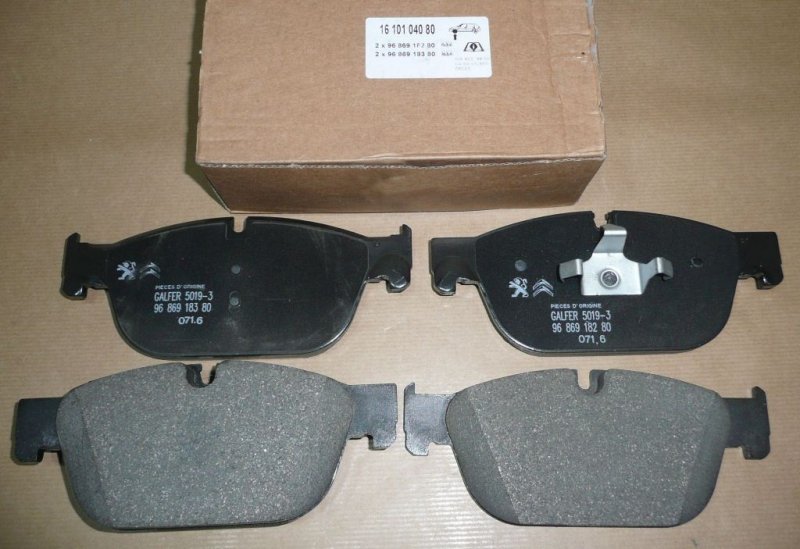 Plaquettes de frein CITROEN C5 III, C6, DS4, DS5 09|} AVANT SYSTÈME DE FREINAGE ATE 1.6/2.0/2.2/3.0HDI ,  1610104080