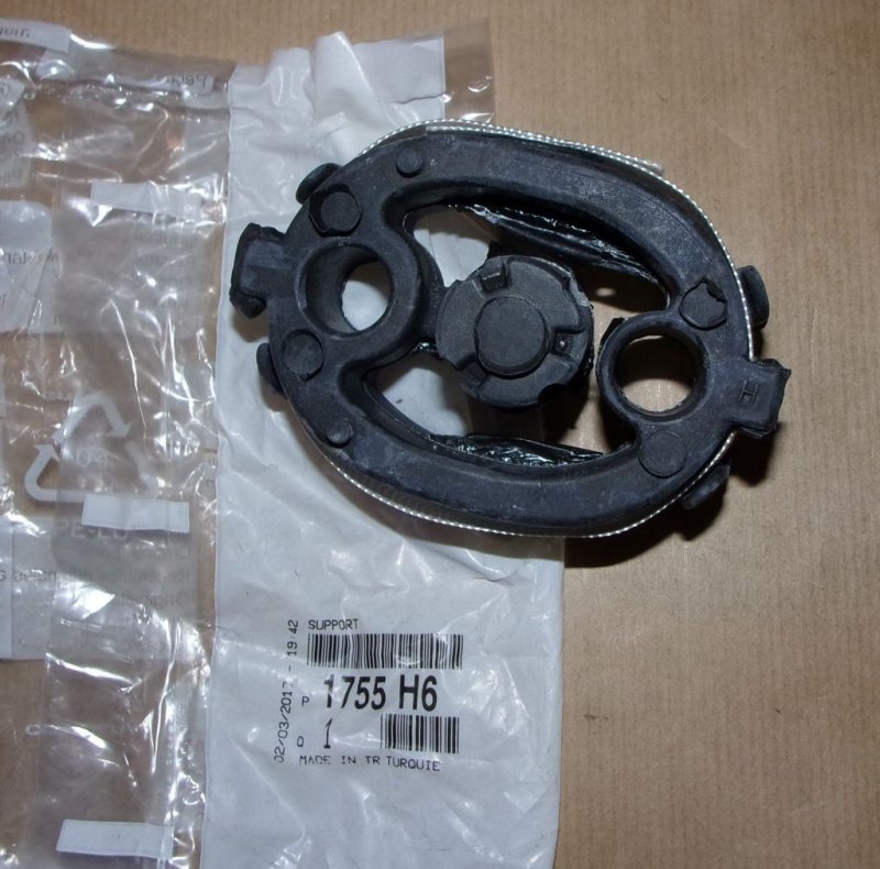 Support de silencieux Peugeot 307, 308, 508 II, 1755.H6, 1755H6