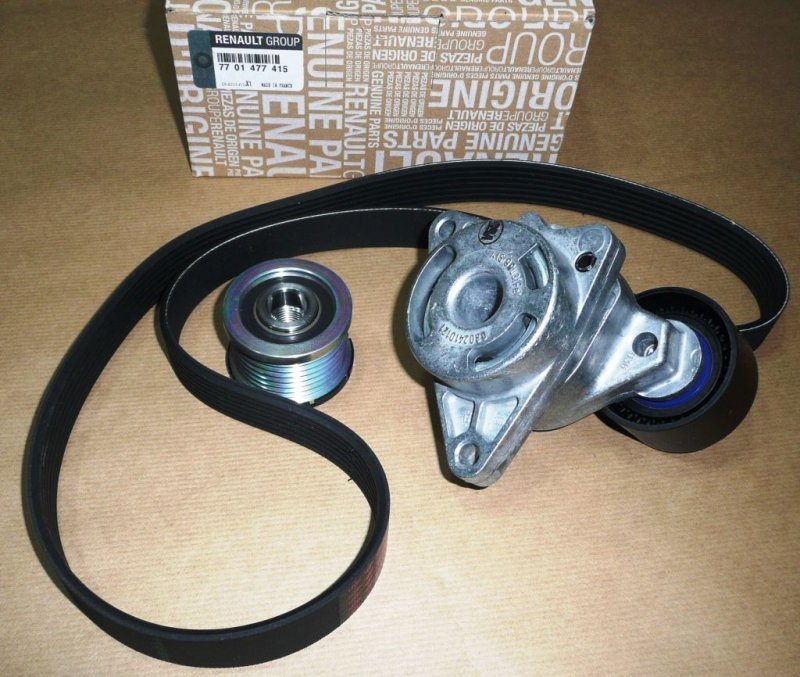 Original  kit de courroie d'alternateur Renault Master II 2.5DCI G9URenault Trafic II 06|} sans climatisation , 7701477415