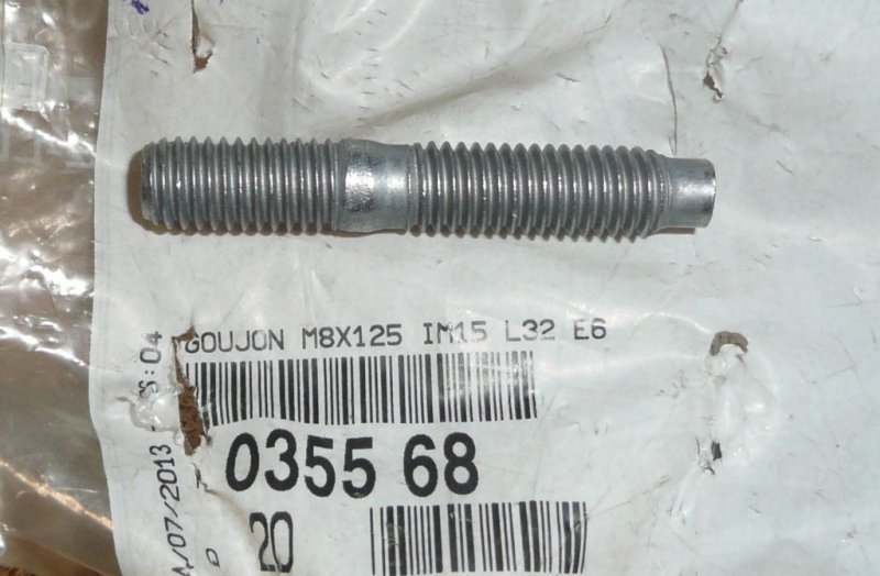 Boulon du collecteur d'échappement Citroën Berlingo III, 0355.68, 035568