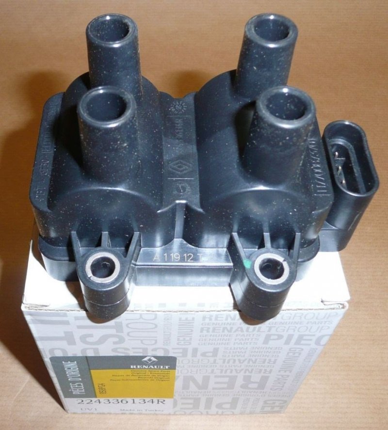 Bobine d'allumage d'origine Renault Dacia 1.2 D7F 98- 1.4/1.6, 224336134R, 224336134R