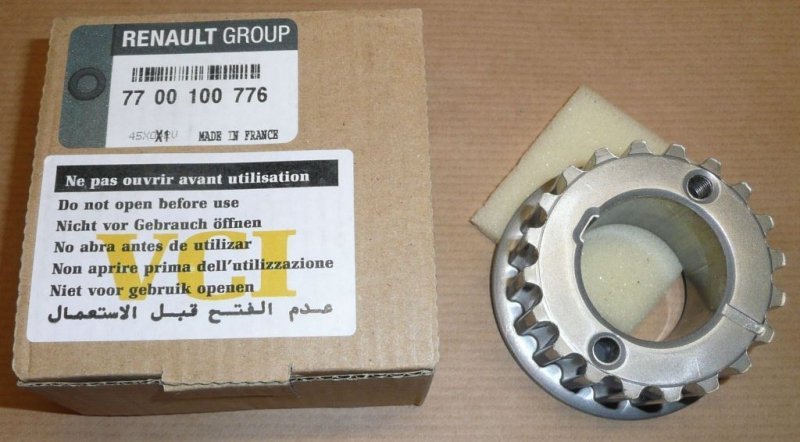 Original  Poulie de distribution sur arbre Renault 1.9 d/dci/dti 20 dents F8Q, F9Q ,  7700100776