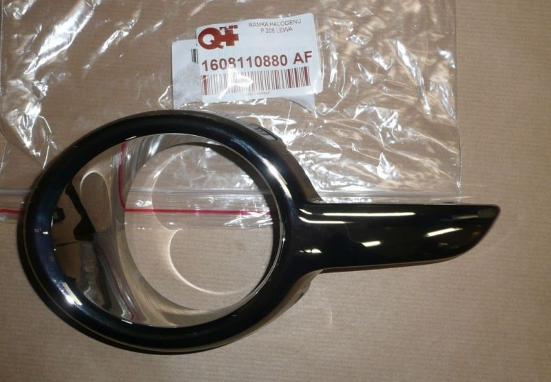 Cadre de phare antibrouillard Peugeot 208 gauche, 1608110880, 