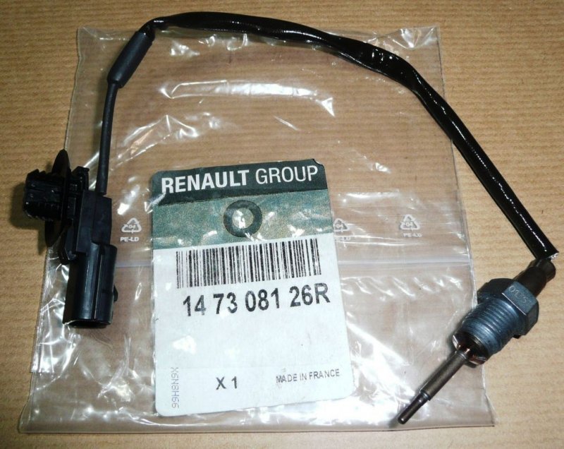 Capteur de température des gaz d'échappement Renault Megane III 1.5DCI, 147308126R, 