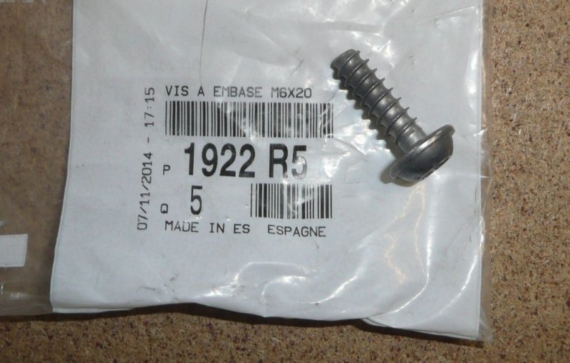 Boulon du capteur de position du vilebrequin Citroën Berlingo, 1922.R5, 1922R5