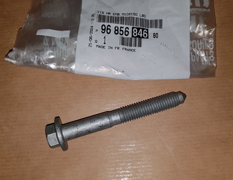 Boulon M10x150 L80, 9685684680, 9685684680, 