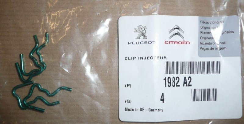 Original Clip de retenue d’injecteur d’origine pour Citroën Peugeot 2.0 HDi, 1982A2, 1982.A2