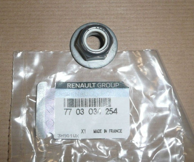 Original  Écrou de la vis de la biellette de stabilisation Renault Trafic III , 7703034254