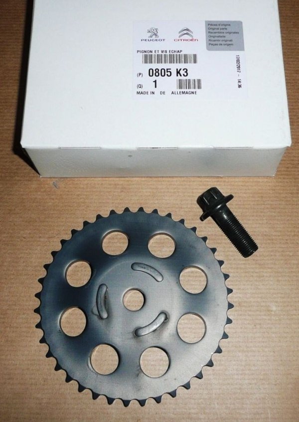 Pignon d'arbre à cames original Citroën C4 Peugeot 208 3008 308 508 508 RCZ 1.6 vti, 0805.K3, 0805K3, 1682802680