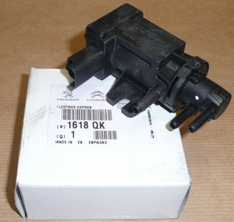Électrovanne turbo Citroën C3, Peugeot Partner 1.6 HDI, 1618.QK, 1618QK