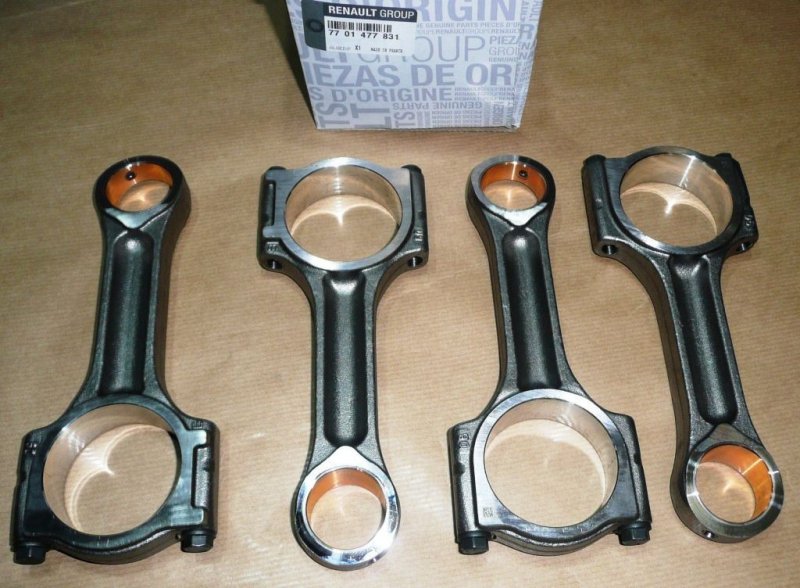 Original Bielles ensemble 4 pièces Renault Trafic II 2.0DCI , 7701477831 , 7701476577 , 121000020R , 1210000Q0D