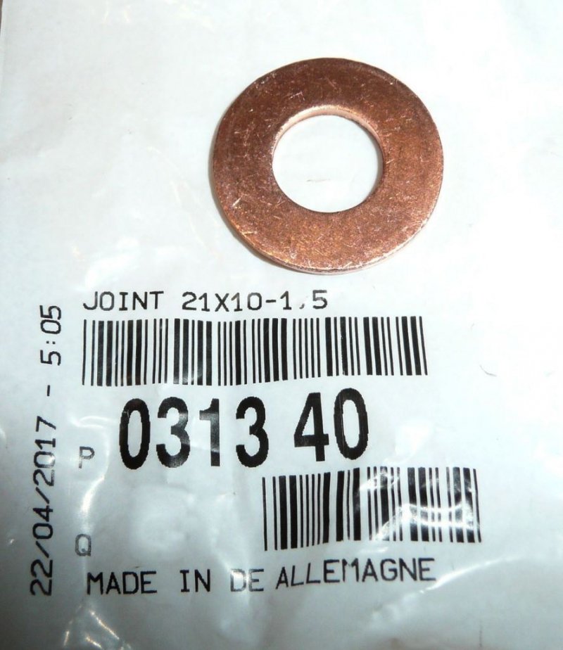 Original  Joint de bouchon de vidange d'huile 10x21 plat ,  1682801680