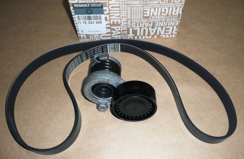 Ensemble de courroie d'alternateur Renault Megane III 1.5DCI, 117202495R, 