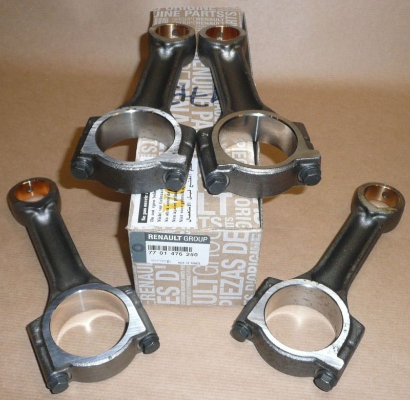 Original  Jeu complet de bielles 4 pièces Renault Megane II 1.9dci Scenic II, Trafic II, Laguna II, Espace IV F9Q ,  7701476250