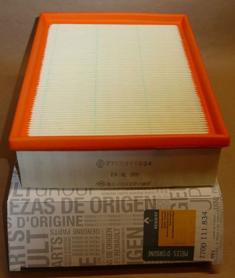 Original  Filtre à air Renault Laguna 1.9TD DCI type BGOR ,  7700111834