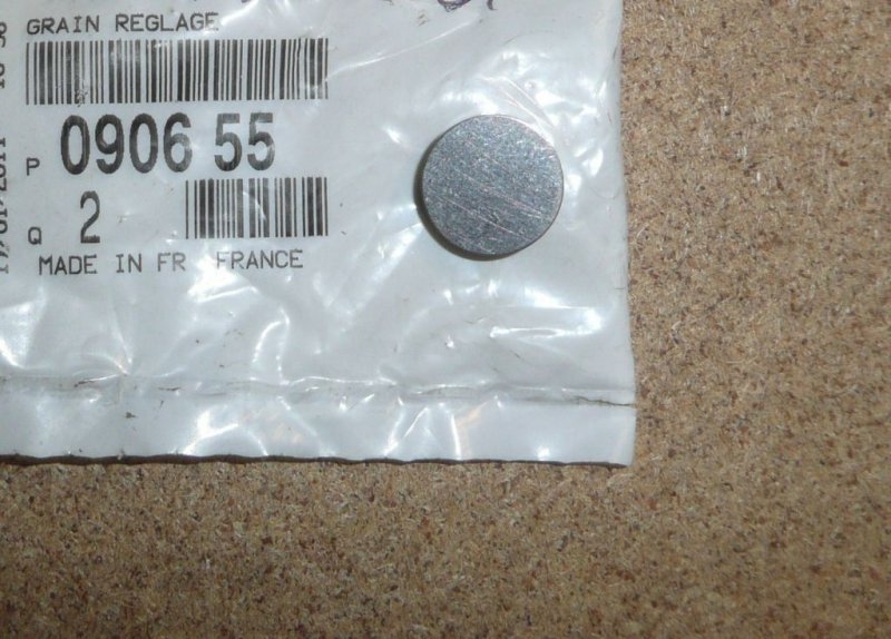 Cale de réglage de soupape Peugeot 1.9D, 0906.55, 090655