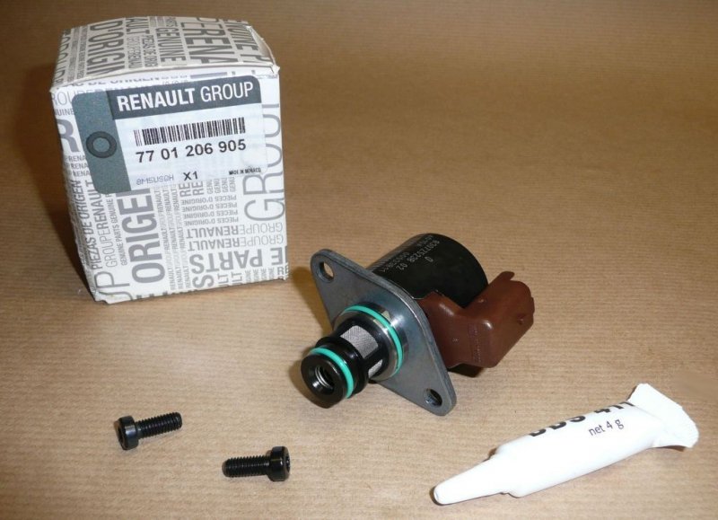 Original  Soupape de régulation de pression Renault Clio III, Renault Kangoo 1.5dci Citroën C3 1.4 16v, Renault Clio II, Renault Modus, Renault Scénic II, Renault Thalia Common-Rail ,  7701206905