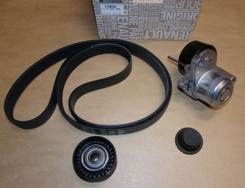 Ensemble de courroie d'alternateur Renault Master III 2.3DCI, 117202245R, 
