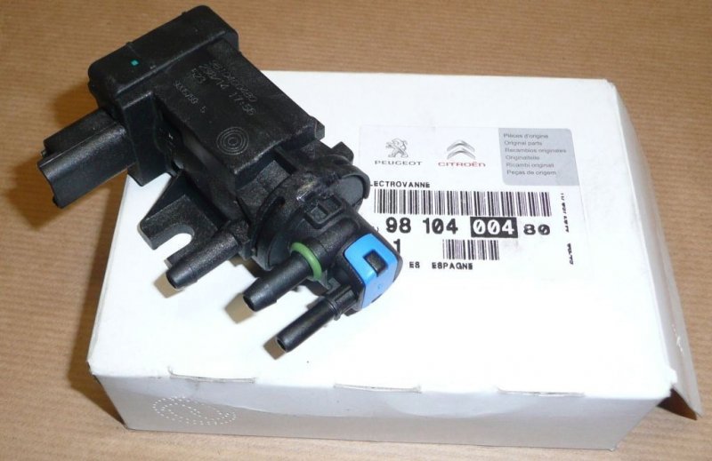  Électrovanne turbo Citroën C3, Peugeot 206, 207 1.4 HDI, 9810400480, 9810400480, 