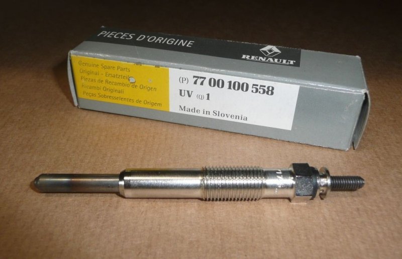 Original  Bougie de préchauffage Renault Kangoo, Renault Trafic 1.9D F8Q ,  7700100558
