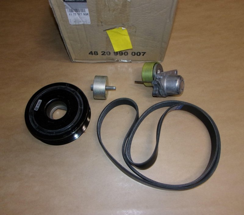 Ensemble de courroie d'alternateur Renault Espace IV,V 2.0DCI, 117207795R, 