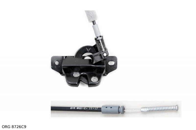 Pièce d’origine verrou de serrure pour Citroën Berlingo / Peugeot Partner - arrière droit supérieur, 8726C9, 8726.C9