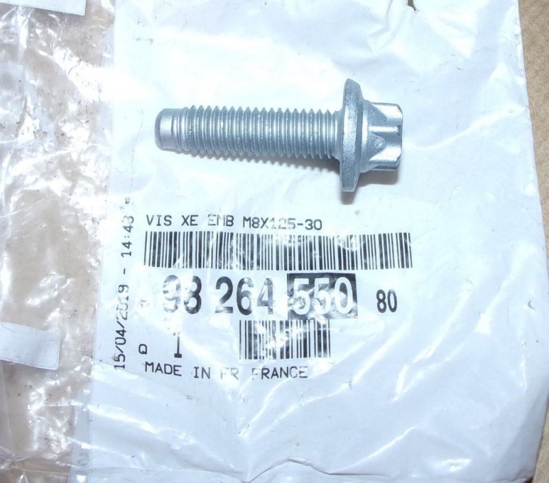 Boulon de vérin spécial Citroën C3 Aircross, Citroën C4 X, 9826455080, 9826455080, 