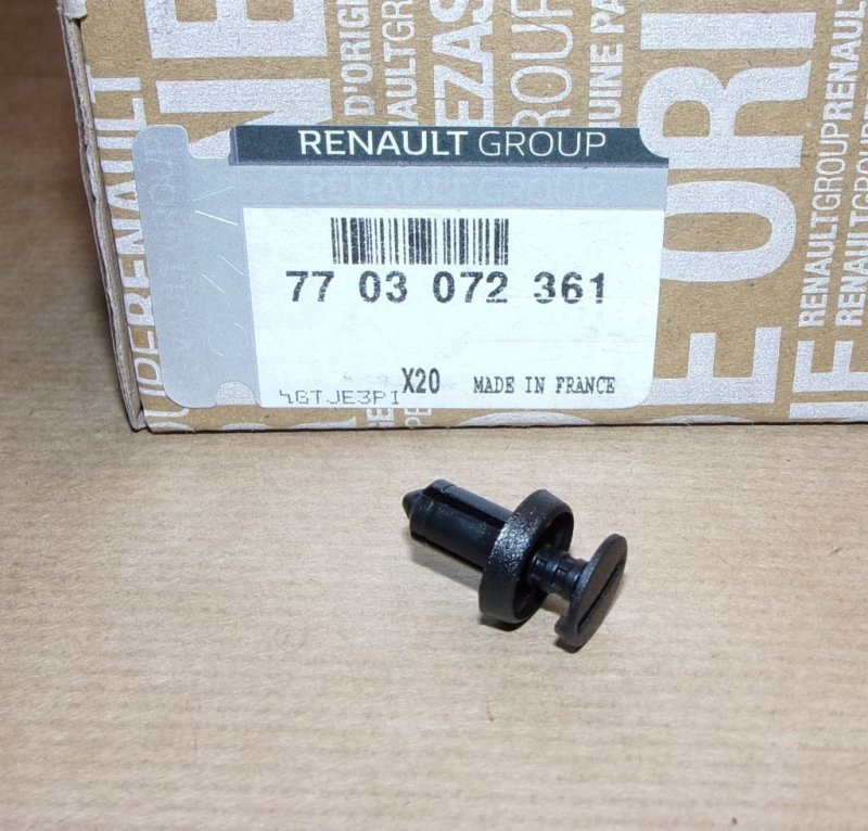 Original  Agrafe d'aile Dacia, Renault , 7703072361