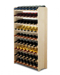 Weinregal für 63 Flaschen RW-3-63 (72x26,5x118), Unbehandelt, Erlen, Braun