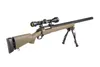 Replika karabinu snajperskiego SW-04J Army (z lunetą i dwójnogiem) - tan