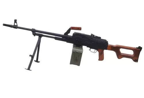 Replika karabinu maszynowego AK-PKM z elementami drewnianymi