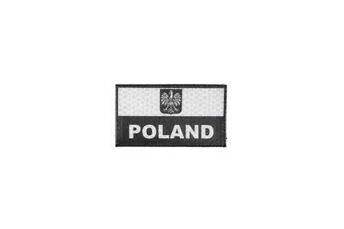 Naszywka IR - Flaga Polski - czarna
