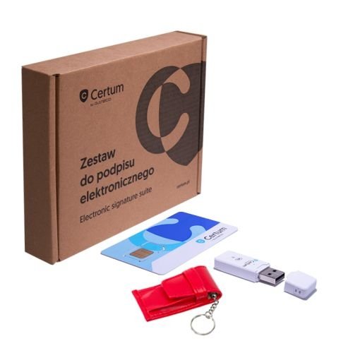 Podpis elektroniczny z kartą i czytnikiem Certum Mini ważny 2 lata