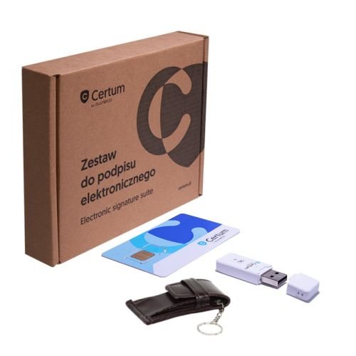 Podpis elektroniczny z kartą i czytnikiem Certum Mini ważny 1 rok