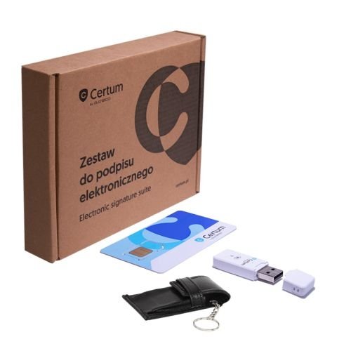 Podpis elektroniczny z kartą i czytnikiem Certum Mini ważny 1 rok